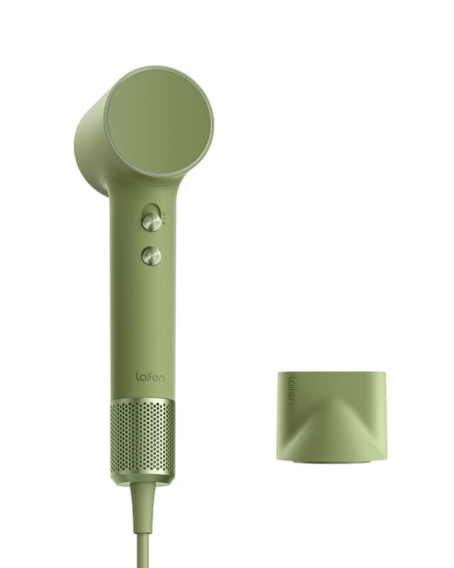 Laifen Mini Hair Dryer, Negative Ion with Brushless Motor (110,000 RPM), Quick Drying, Quiet Travel Dryer (Green)