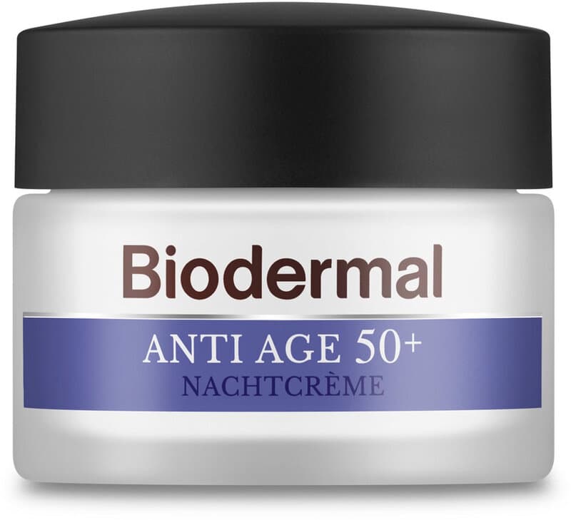 Biodermal Anti Age nachtcrème 50+ - Nachtcrème met niacinamide & sheaboter - Helpt rimpels verminderen - 50ml