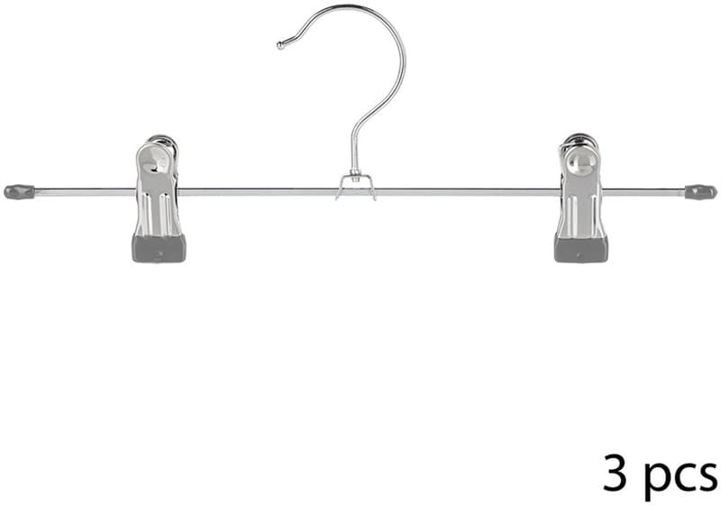 5five Metalen clip hanger set - 3 stuks, grijs, 30 x 11 cm