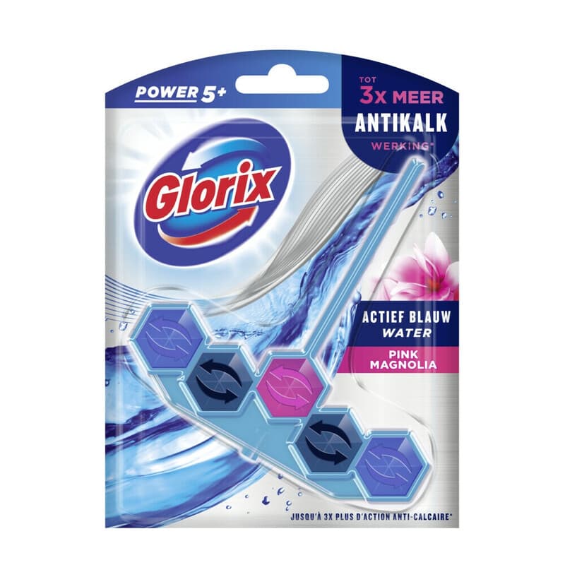 Glorix Blauw Water Magnolia WC Blok 48 g