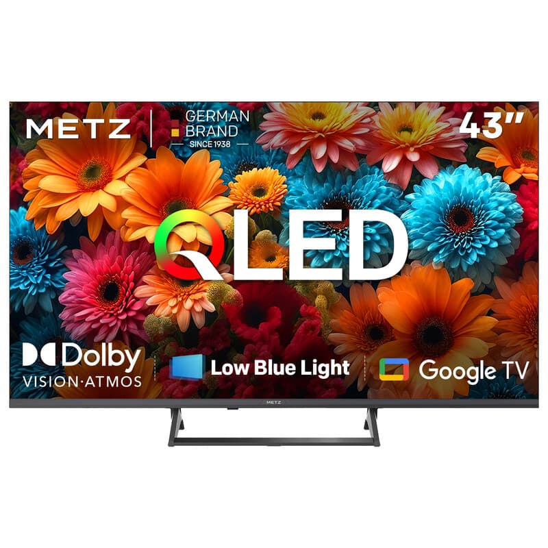 METZ 43MQF7500Z QLED TV 43 inch – 4K UHD – Smart Google TV – HDR10 – Dolby Audio – WiFi – Triple Tuner