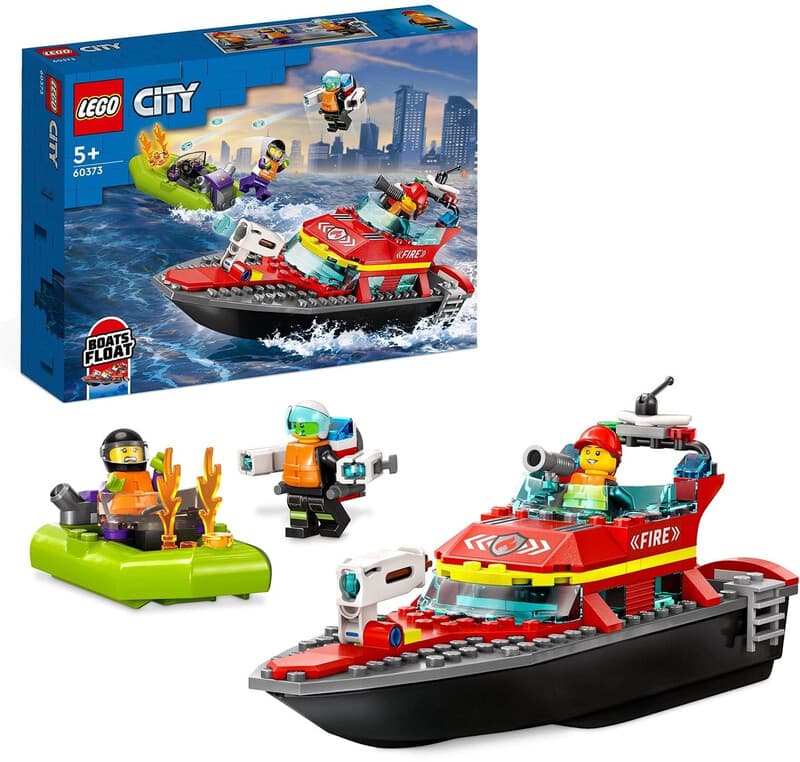 LEGO City Reddingsboot Brand Speelgoed voor Kinderen - 60373