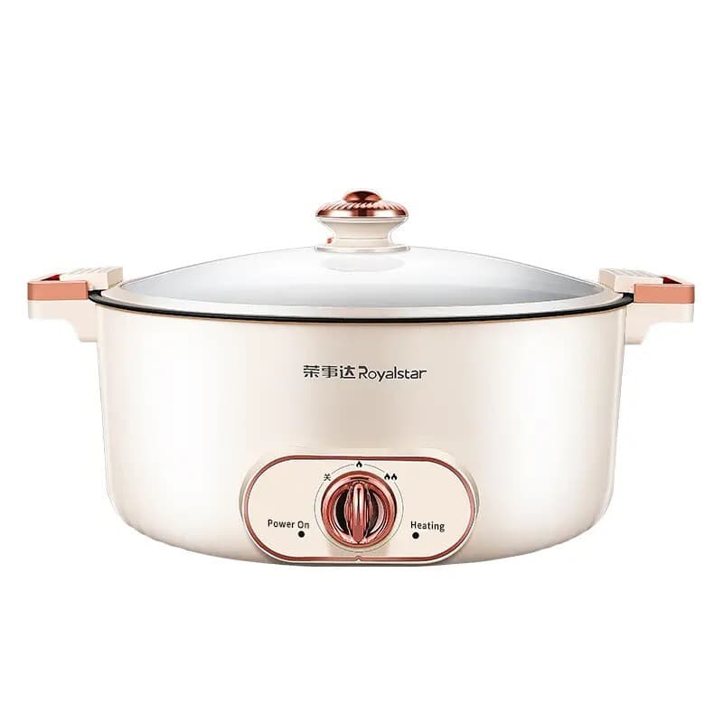 Royalstar Elektrische mini-hotpot met microdruk, 7 liter capaciteit, 1600 W, diameter 30 cm, diepte 9 cm