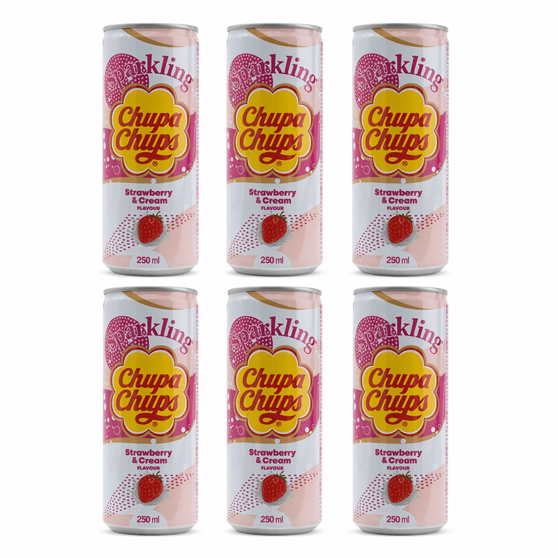 Chupa Chups Aardbeiencrème 250 ml x 6