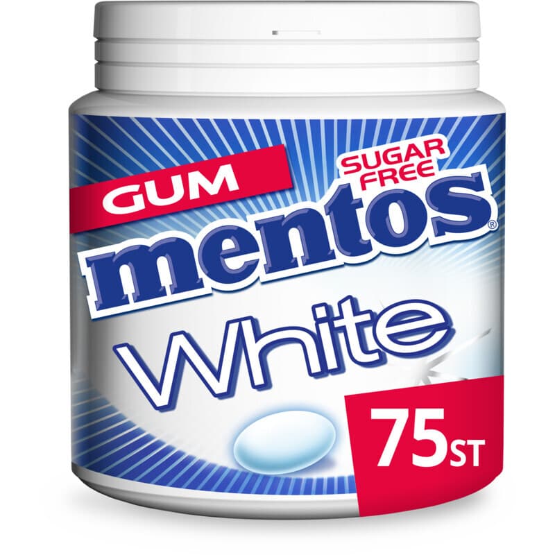 Mentos White Cool Mint Gum - 113 g