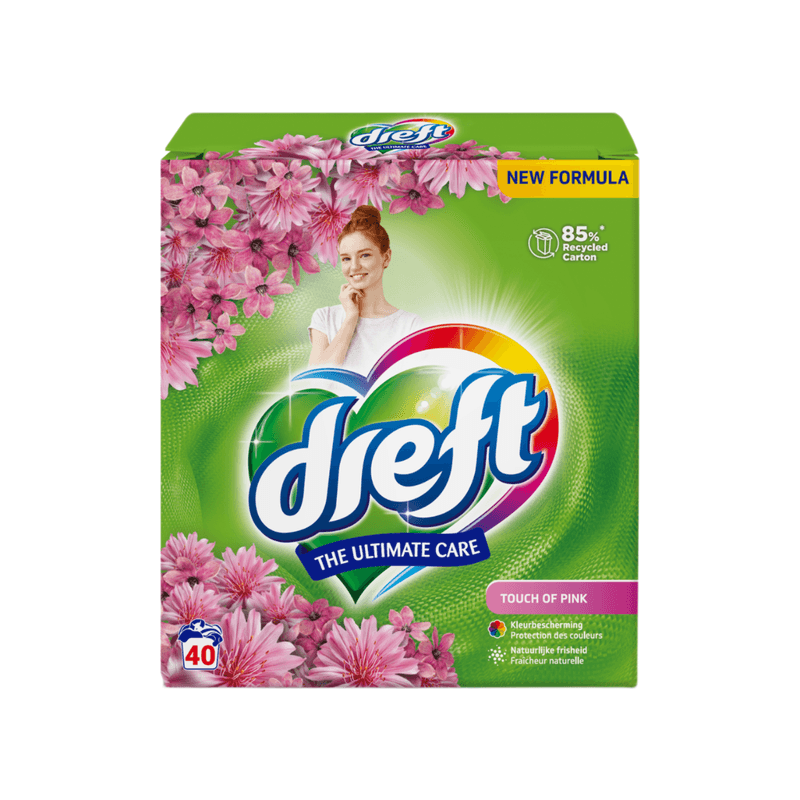 DREFT POEDER WASMIDDEL TOUCH PINK 40SC, 2.6kg