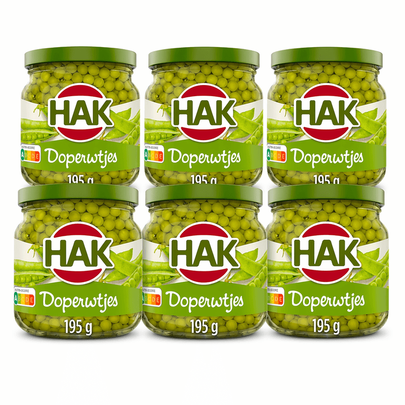 HAK 1/4 Spliterwten Extra Fijn - 6 x 195 g