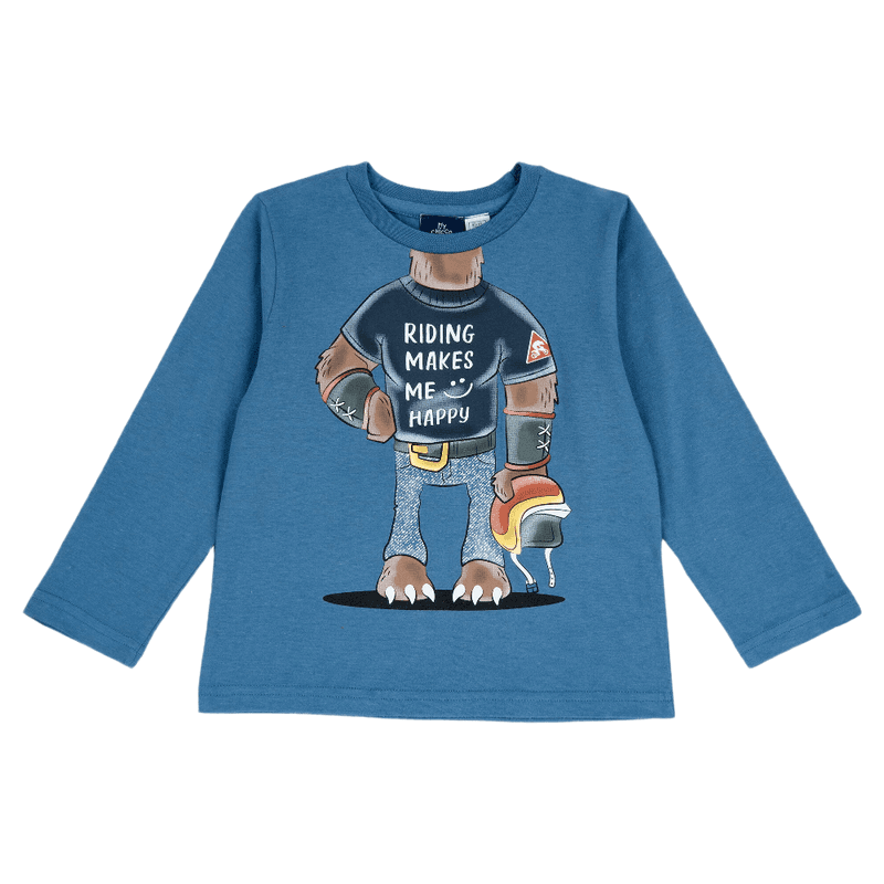 Chicco langvalse T-shirt - 86 - Medium - blauw/lichtblauw