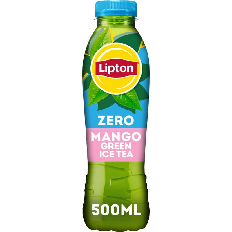Lipton Zero Sugar Green Mango Iced Black Tea - 500 ml, Zero Sugar