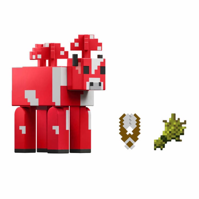 MATTEL Minecraft actiefiguur - paddenstoel, 8,25 cm, rood en wit
