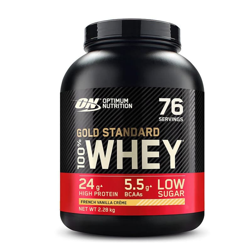 Optimum Nutrition Gold Standard 100% Wei-eiwit Franse Vanille 2,28 kg (76 porties)