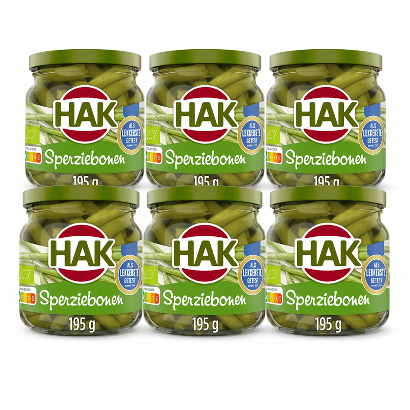 HAK Fijne Sperziebonen - 6 x 185 g