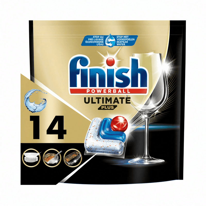 Finish Ultimate Plus All in 1 vaatwastabletten 14 tabletten standaardmaat