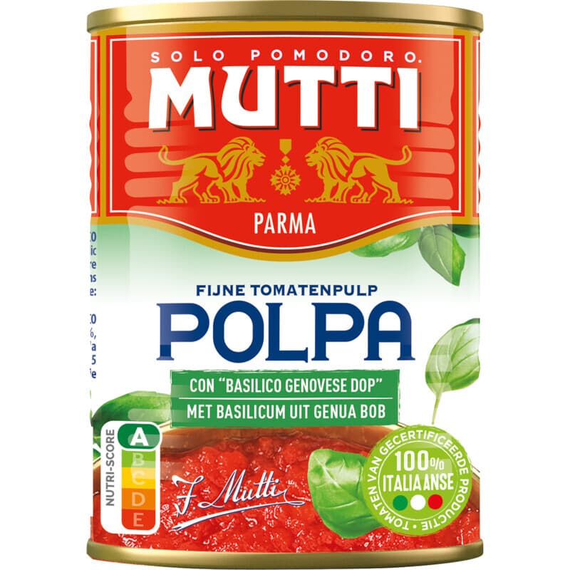 Mutti Tomatenpuree Met Basilicum - 400 g