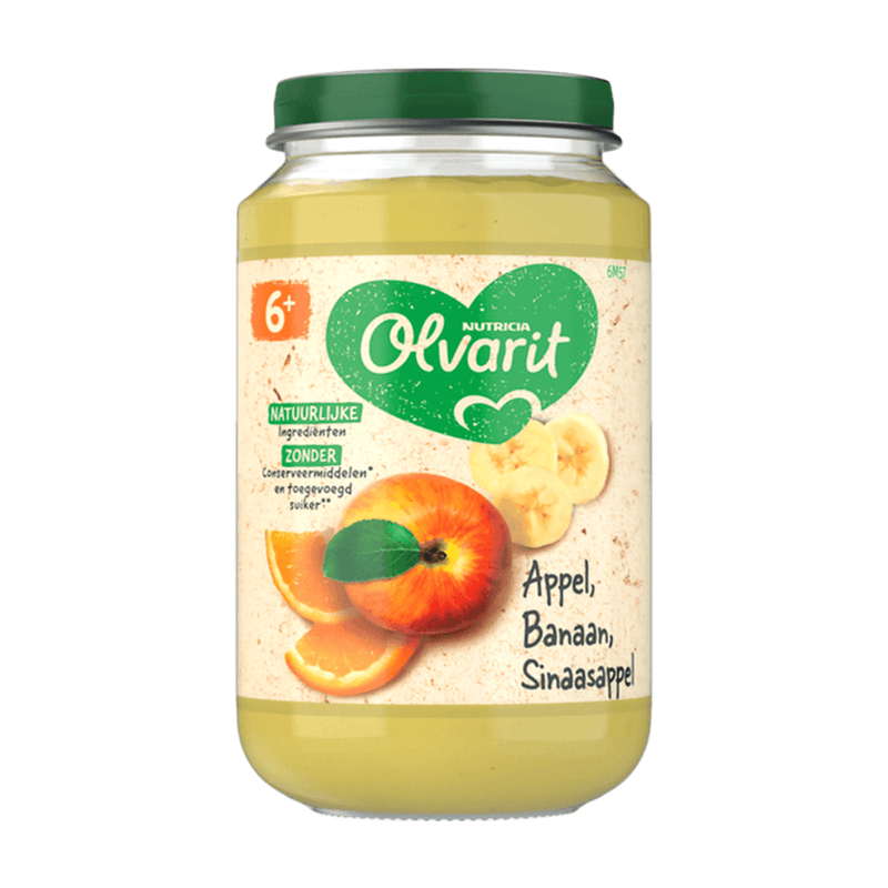 OLVARIT 6maanden+ Appel-Banaan-Sinaasappel 200gr