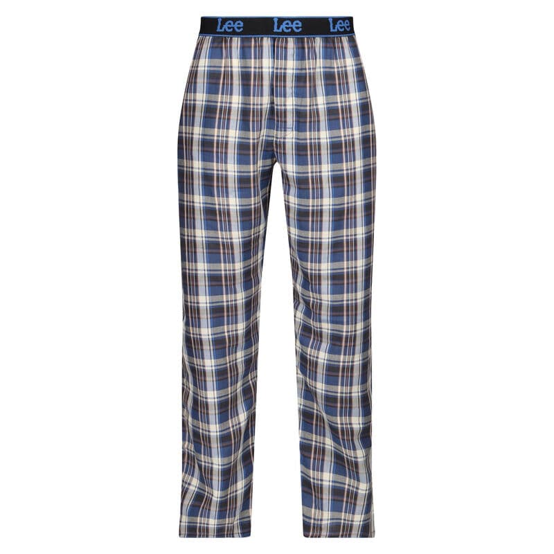 LEE Yukon loungeshort - antraciet/blauw geruit - XL