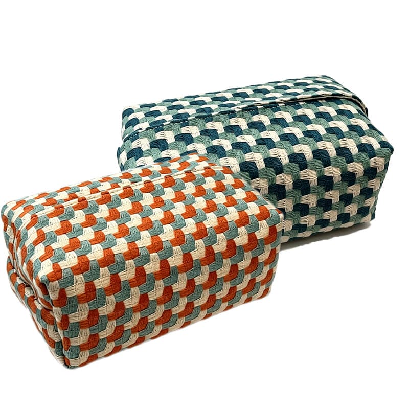 JORDAN&JUDY 2-delig vierkant papierhanddoekhouder, papierhanddoekbox voor thuis en woonkamer, groen & oranje