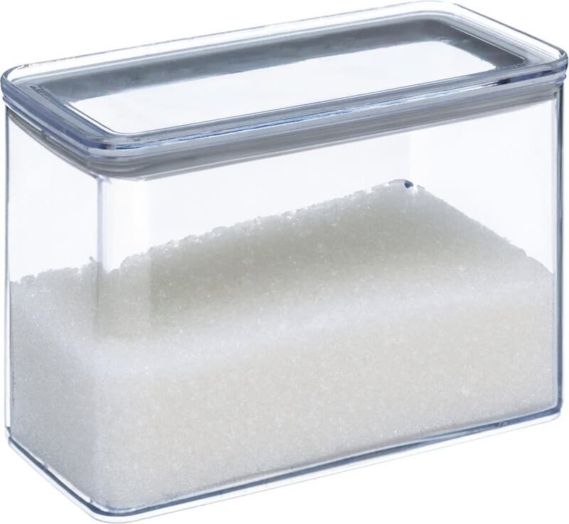 5five Flixo Rechthoekige PS Opbergdoos - 2 L, Transparant, 20 x 10 x 14 cm