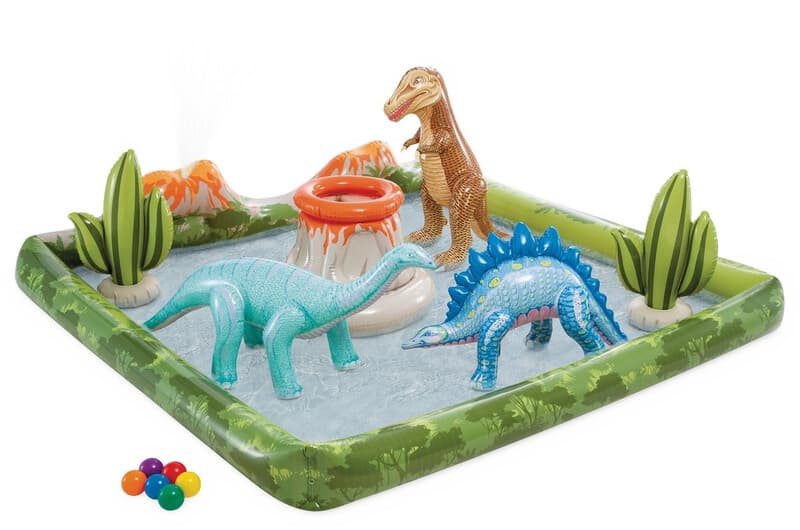 Intex Jurassic Adventure Speelcentrum - Groen, 201 x 201 x 36 cm