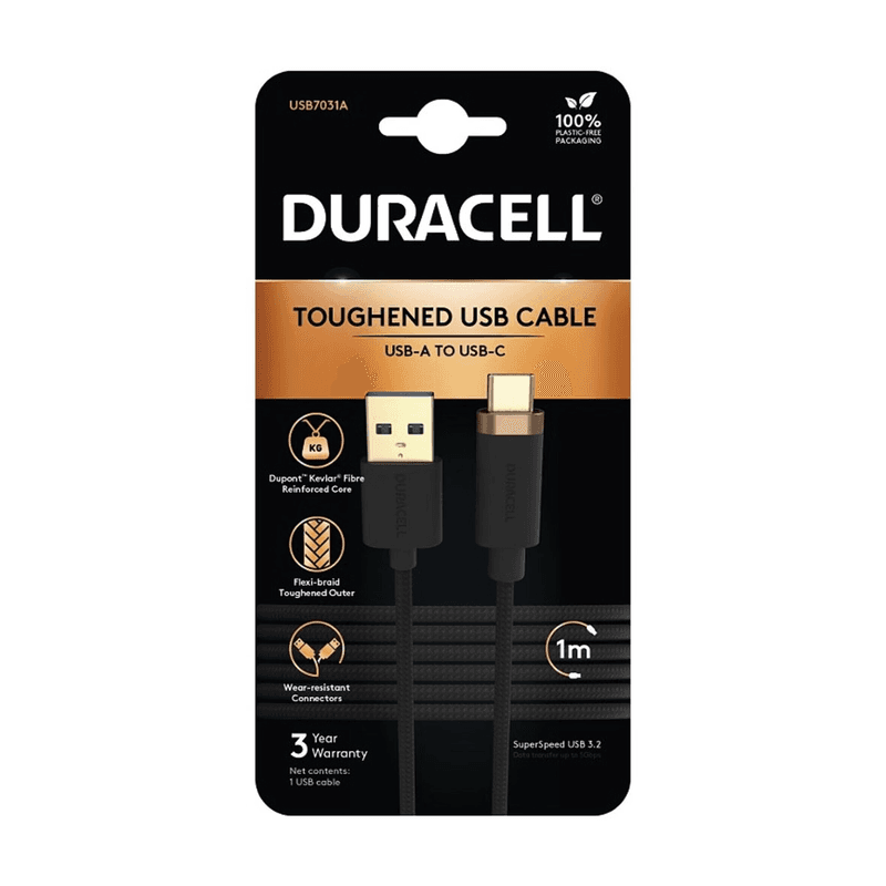 Duracell USB7031A electriciteitssnoer Zwart