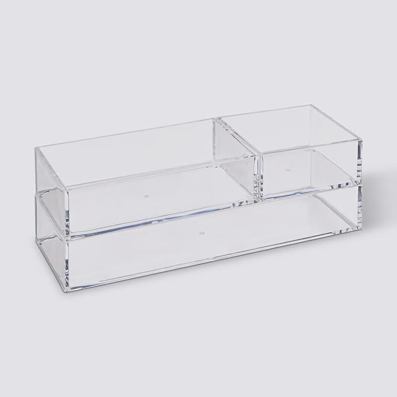 5five Acrylaat Opbergdoos Set - 3 stuks, Maat S: 25,6 x 9,5 x 4,6 cm