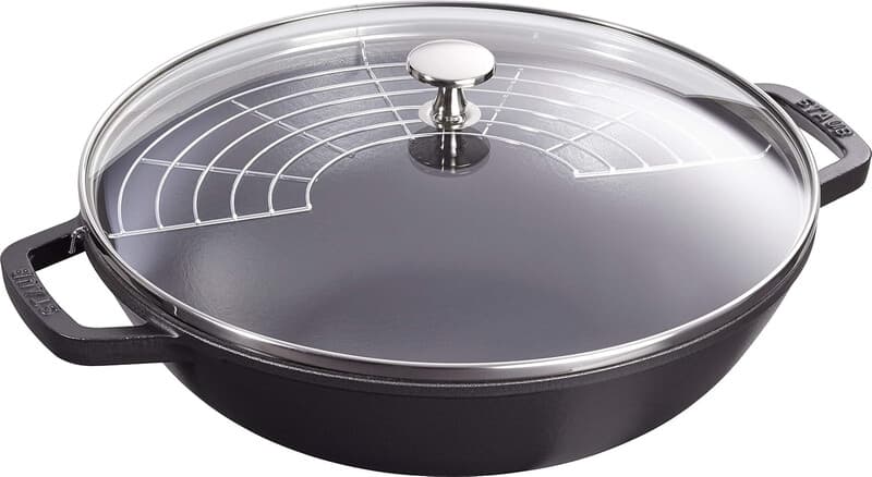 STAUB gietijzeren wokpan - 30 cm, grafiet/grijs