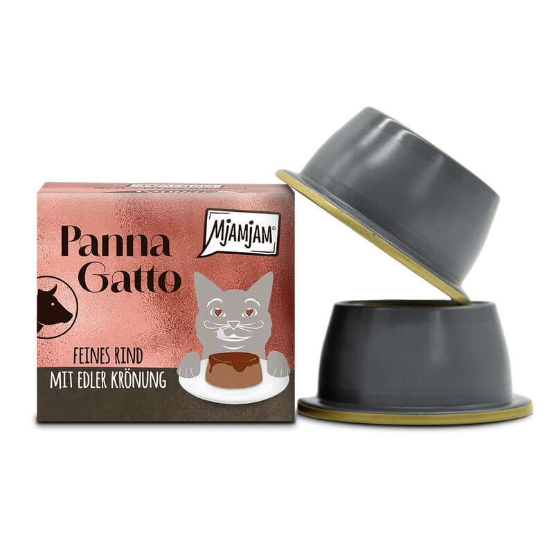 MJAMJAM Kat Panna Gatto Rundvlees 2 x 80g