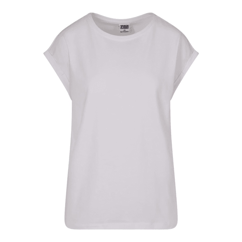 Dames T-shirt met extra schouderband wit XS