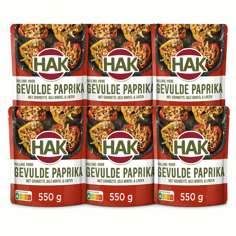 HAK Gevulde Paprika Vulling - 6 x 550 g