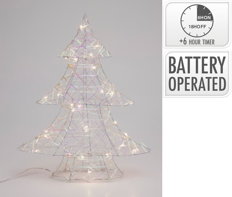 Koopman LED-kerstboom - iriserend wit