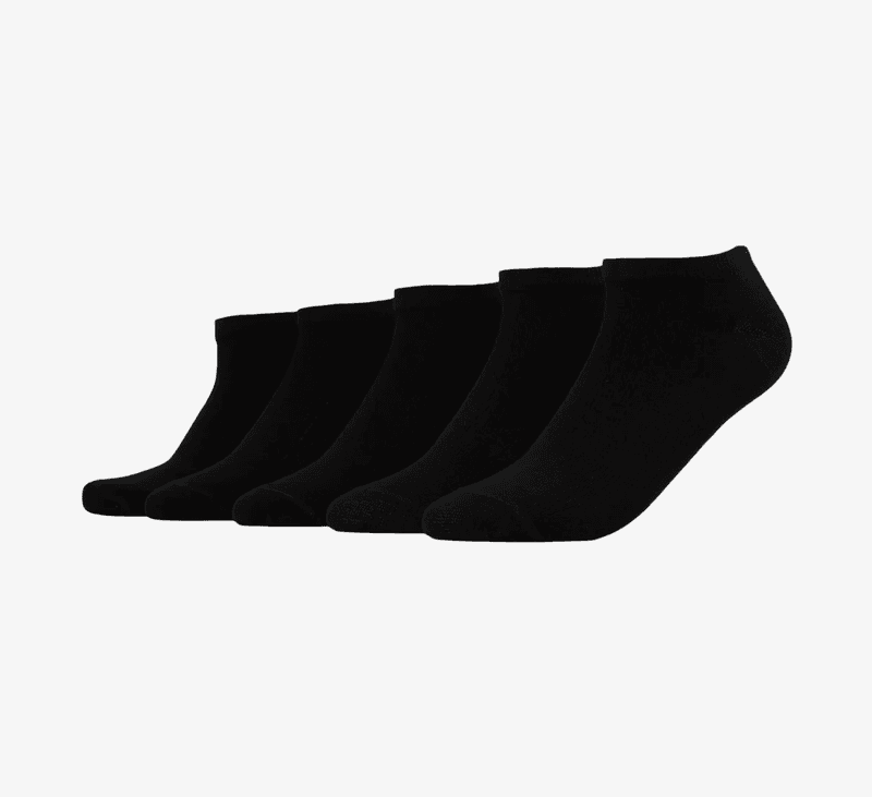 Urban Classics No Show Socks 5-pack - zwart - 35-38