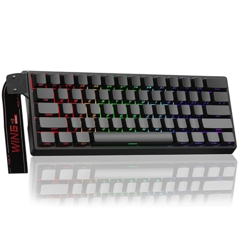 AULA WIN60HE 60% Bedraad Gaming Toetsenbord, Hall Effect Magnetische Switch Rapid Trigger, 8K Polling Rate Mechanisch Toetsenbord, 0,01 mm Instelbare Activering, RGB Compact Toetsenbord