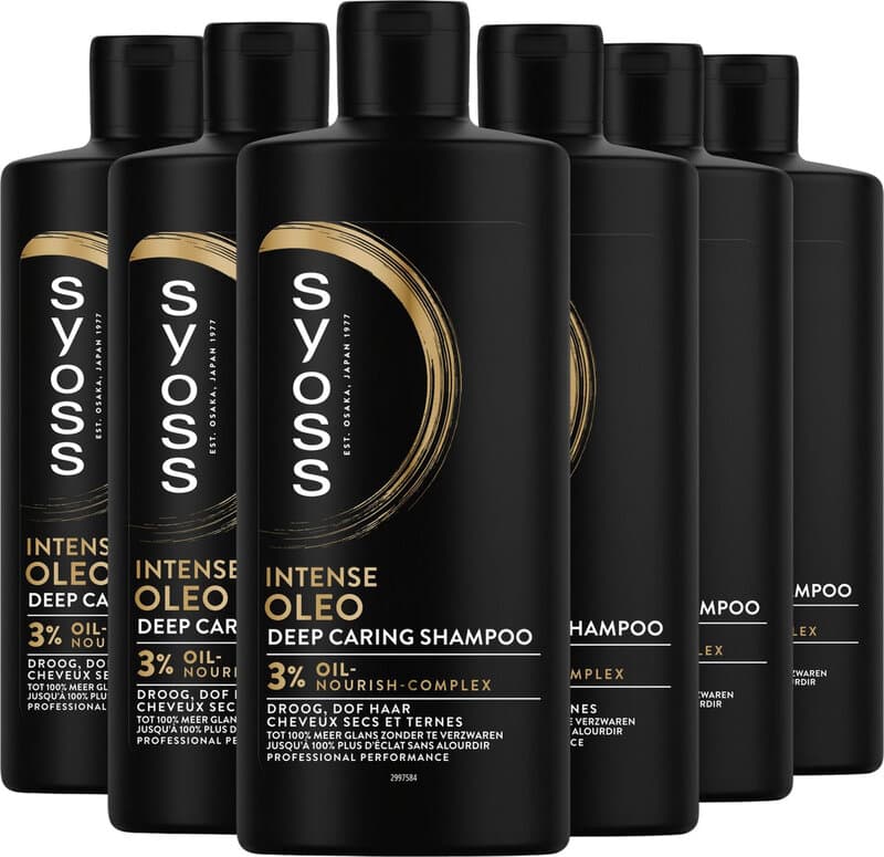 SYOSS Oleo Intense - Shampoo – Haarverzorging - Droog Haar – Glans – Voedend - Voordeelverpakking - 6 x 440 ml