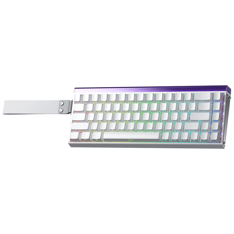 AULA Hero 68 mechanisch gamingtoetsenbord, Hall-effect magnetische switch, 0,01 mm instelbare activering, Rapid trigger, 8K polling rate, Zijdelings gegraveerd, 60% RGB-toetsenbord met kabel, US lay-out, Wit & zwart King magnetische switch