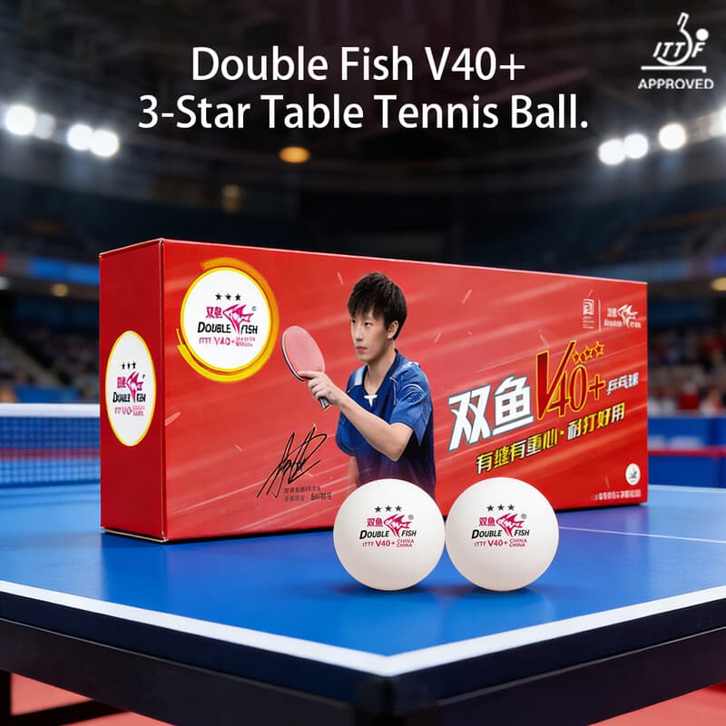 Double Fish 3-Star V40+ professioneel-competitie ABS-strijktekentafelbal, set van 10, wit