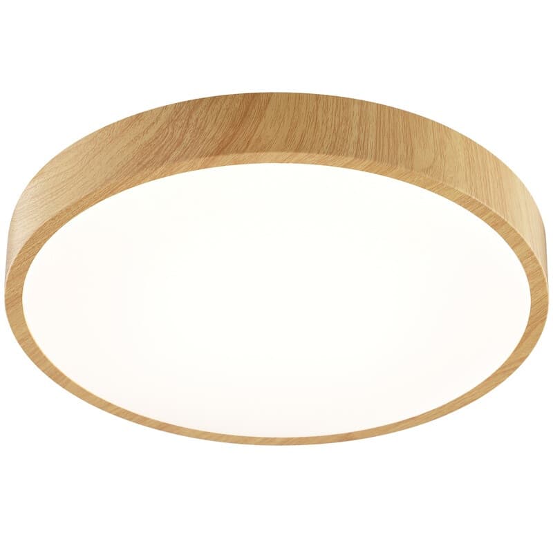 Brilliant Teranon Led Plafondlamp 38,5 Cm Hout Licht/Wit