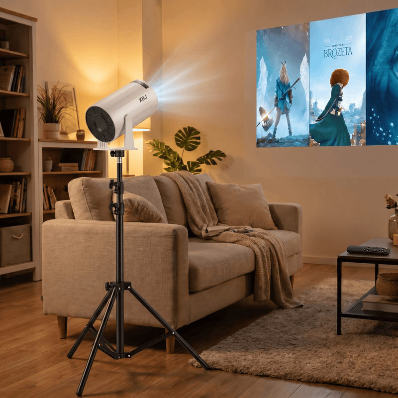 Projector met Standaard Bundel-XBJ Draagbare Witte Projector+1,7 m Projectorbeugel
