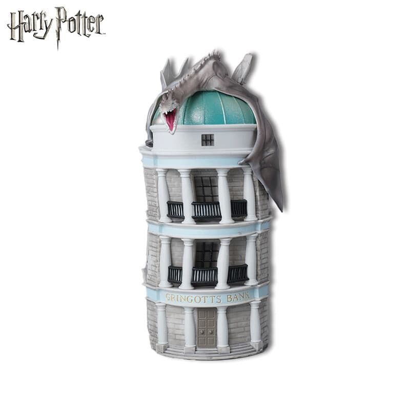 1 st. Harry Potter Gringotts Bank Draak Spaarpot Officieel Gelicentieerd 3D PVC Waterdicht Breukbestendig Beeldje Geldpot Muntenspaarpot Woondecoratie Verzamelobject Bureau-organizer Spaarpot Cadeau