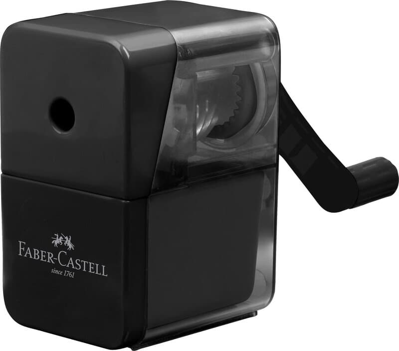Faber-Castell bureau potloodslijper - Zwart, geschikt voor potloden tot 8,4 mm