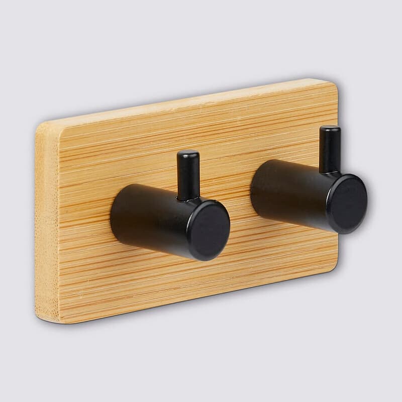 5five Lijmhaken Stiky+ Bamboe - 2 Hoofden, 9 x 4,5 x 3,6 cm