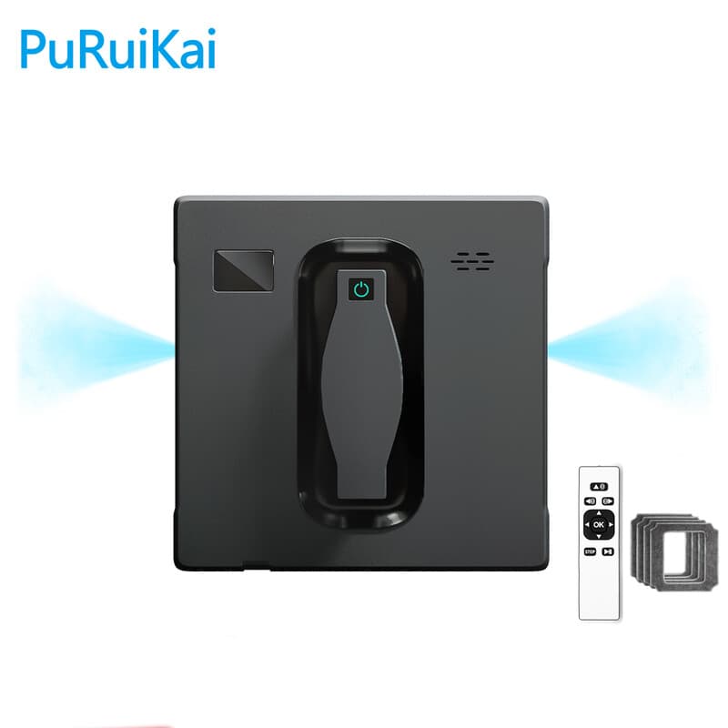 PuRuiKai PRK-21B Robot Ruitenreiniger, Dubbele Watersproeier, Slim Geheugen, Hoge Vacuümzuiging, Lasersensor, Robot voor Reiniging van Thuisramen en Muren