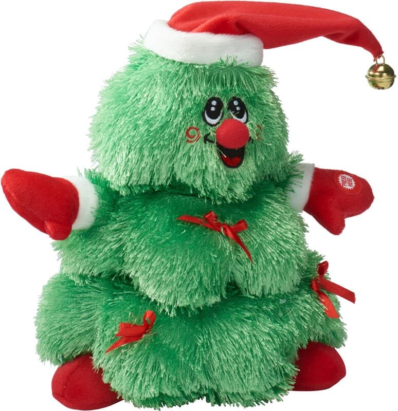 Koopman Kerstfiguur Pluche Boom met Geluid en Beweging - 25 x 16 x 39 cm