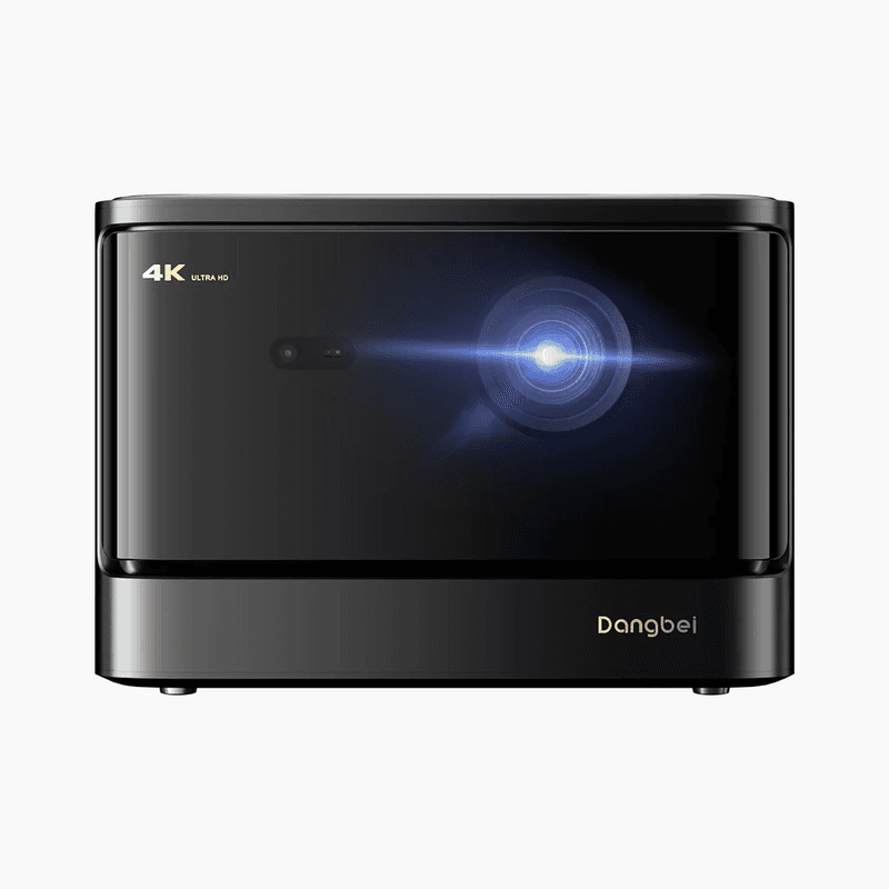 Dangbei DBOX02 Laserprojector 4K GTV, 2450 ISO Lumen, officieel gelicentieerd door Netflix, Blu-ray 3D, home cinema-projector met WiFi en Bluetooth, HDR10+, 200-inch beeld, 2x12W DTS, Dolby Audio