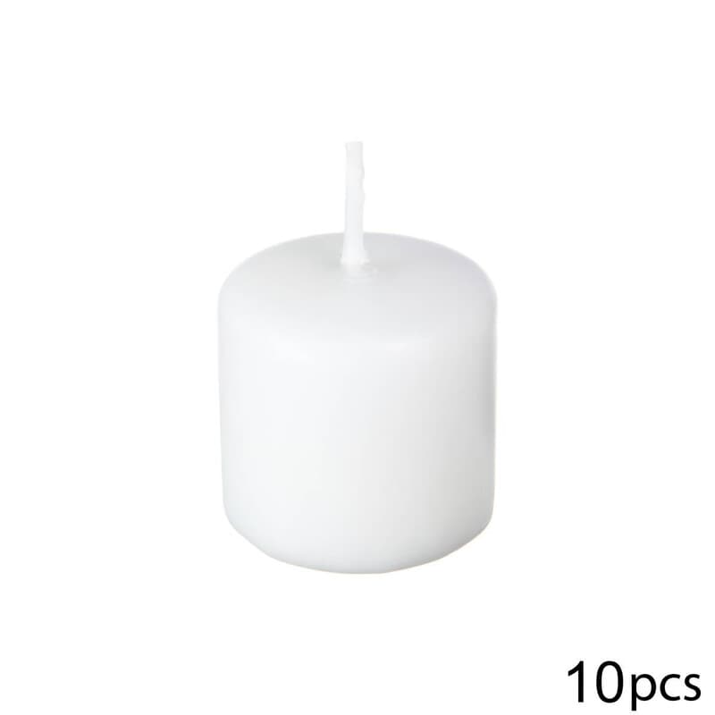Atmosphera Set Van Stemkaarsen - 10 stuks, 3,8 cm, Wit