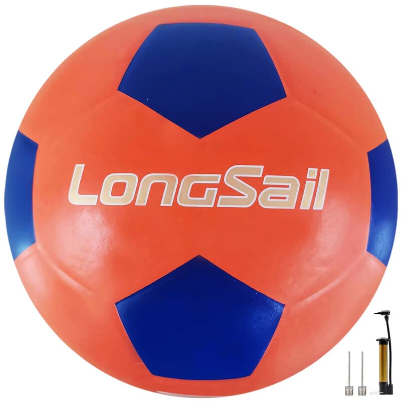 LONGSAIL Hoogwaardige rubber voetbal Maat 3 Oranje/Blauw
