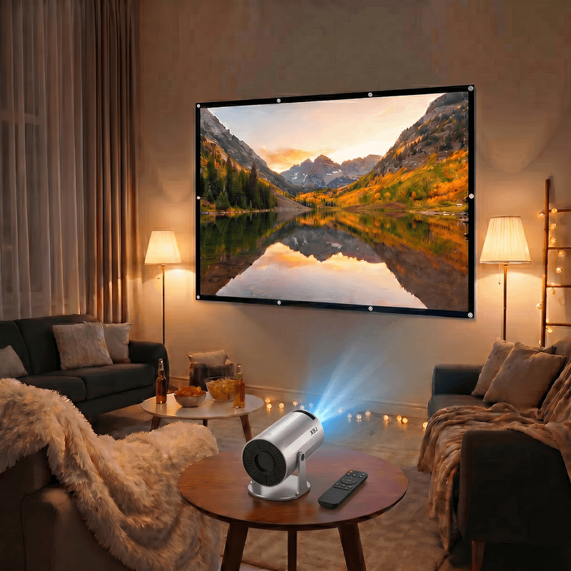 Big Screen Entertainment Bundel-XBJ Draagbare Zilveren Projector+100 inch Projectiescherm