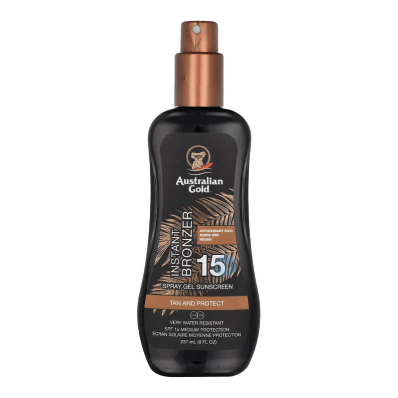 Australian Gold instant-bronzerspraygel SPF 15 237 ml