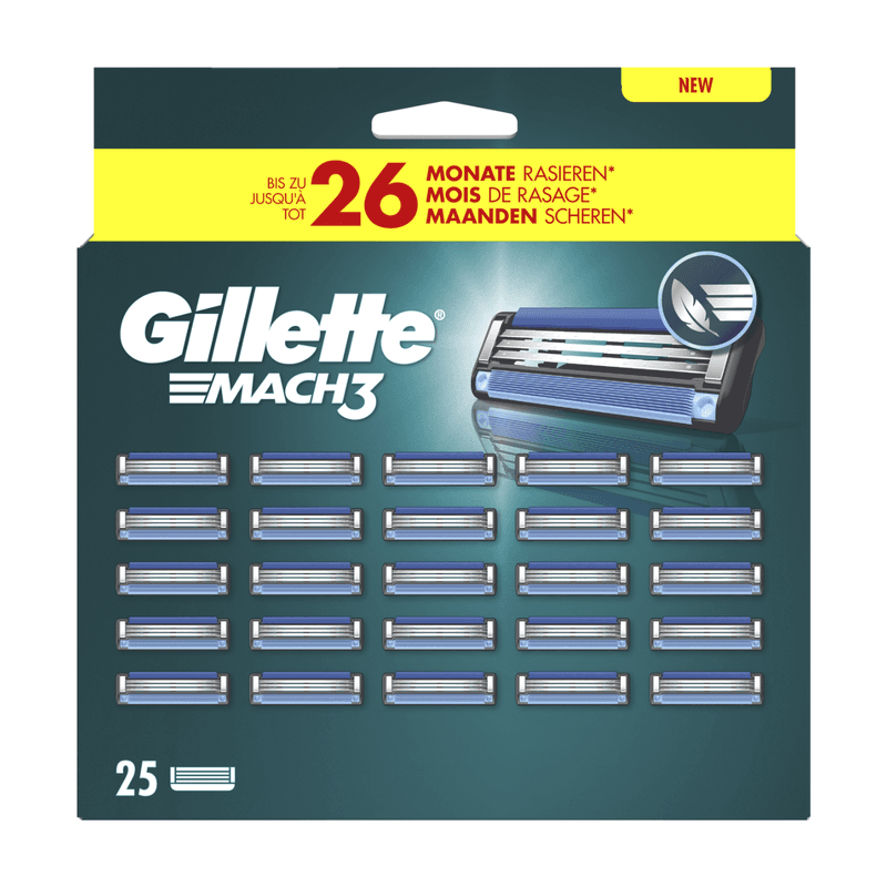Gillette Mach3 Base scheermesjes voor mannen - 25 navulmesjes