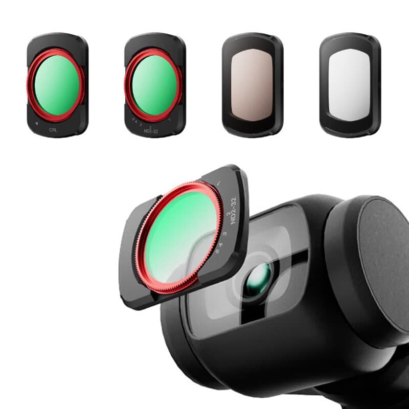 ochama×J.ZAO Pocket 3 Filterkit - Magnetische Clip-On Filters (Black Mist/ND/CPL/UV) Compatibel met DJI Osmo Action-camera’s