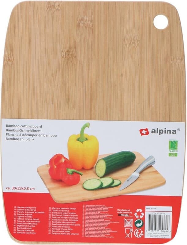 Alpina snijplank bamboe 30x23x0,8cm
